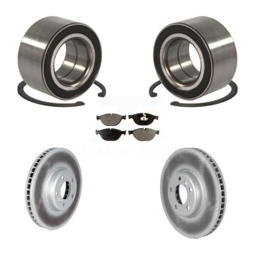 Front Wheel Bearing Coated Disc Brake Rotors And Ceramic Pads Kit For 2012 BMW 650i KBB-122629