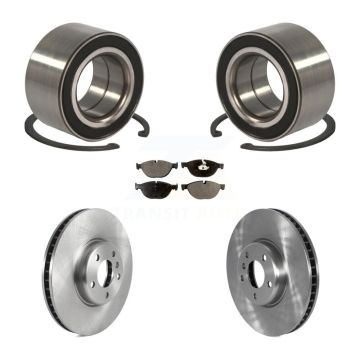Front Wheel Bearing Disc Brake Rotors And Ceramic Pads Kit For 2012 BMW 650i KBB-122641