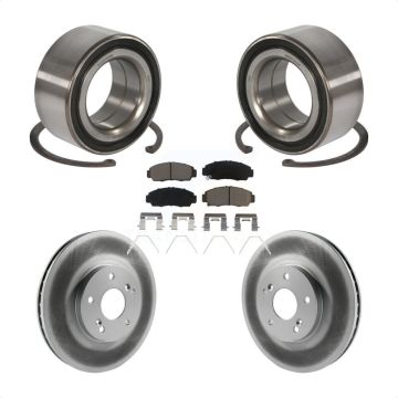Front Wheel Bearing Coated Disc Brake Rotors And Pads Kit For Honda Accord Acura TSX KBB-122932