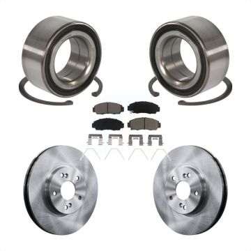 Front Wheel Bearing Disc Brake Rotors And Ceramic Pads Kit For Honda Accord Acura TSX KBB-122943