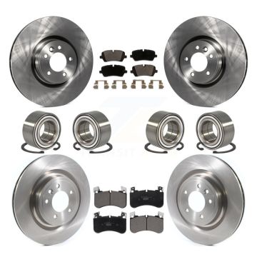 Front Rear Wheel Bearing Disc Brake Rotor And Ceramic Pad Kit (10Pc) For Land Rover Range KBB-123018