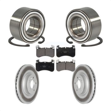 Front Wheel Bearing Coated Disc Brake Rotor Pads Kit For Land Rover Range Sport Discovery KBB-123025