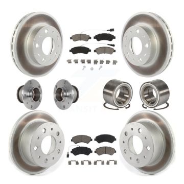 Front Rear Hub Bearing Coated Brake Rotor Pad Kit (10Pc) For Ram ProMaster 2500 3500 1500 KBB-123249