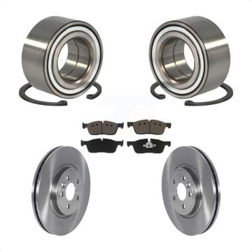 Front Wheel Bearing Disc Brake Rotors And Pads Kit For 2018 Land Rover Range Velar 2.0L KBB-123271