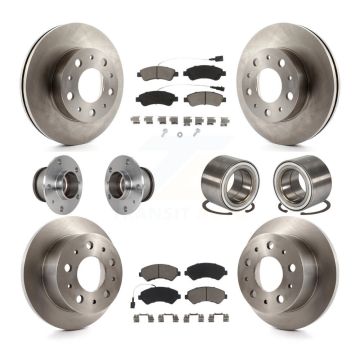 Front Rear Hub Bearing Disc Brake Rotor & Pad Kit (10Pc) For Ram ProMaster 2500 3500 1500 KBB-123287