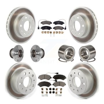 Front Rear Hub Bearing Coated Brake Rotor Pad Kit (10Pc) For Ram ProMaster 2500 3500 1500 KBB-123342