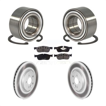 Front Wheel Bearing Coated Disc Brake Rotor Pads Kit For 2018 Land Rover Range Velar 2.0L KBB-123347