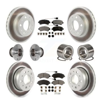 Front Rear Hub Bearing Coated Brake Rotor Pad Kit (10Pc) For Ram ProMaster 2500 3500 1500 KBB-123371