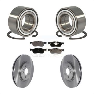 Front Wheel Bearing Disc Brake Rotors And Pads Kit For 2018 Land Rover Range Velar 2.0L KBB-123388
