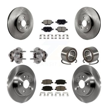 Front Rear Hub Bearing Brake Rotor And Pad Kit (10Pc) For Buick Encore Chevrolet Trax FWD KBB-124034