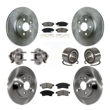 Front Rear Hub Bearing Disc Brake Rotor And Pads Kit (10Pc) For 2016-2017 Chevrolet Sonic KBB-124185
