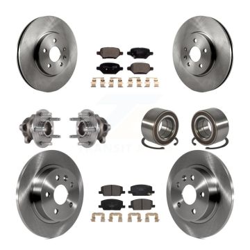 Front Rear Hub Bearing Brake Rotor And Pad Kit (10Pc) For Buick Encore Chevrolet Trax FWD KBB-124269