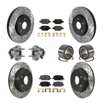 Front Rear Hub Bearing Coated Brake Rotor Pads Kit (10Pc) For Buick Encore Chevrolet Trax KBB-124378