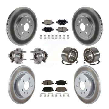 Front Rear Hub Bearing Coated Brake Rotor Pads Kit (10Pc) For Buick Encore Chevrolet Trax KBB-124550