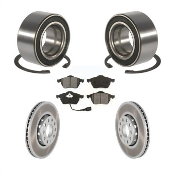 Front Wheel Bearing Coated Disc Brake Rotors And Pads Kit For Audi A6 Quattro 100 KBB-124803