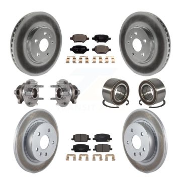 Front Rear Hub Bearing Coated Brake Rotor Pads Kit (10Pc) For Buick Encore Chevrolet Trax KBB-124893