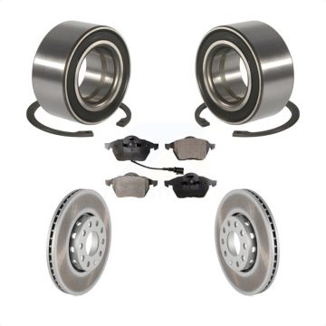 Front Wheel Bearing Coated Disc Brake Rotors And Ceramic Pads Kit For Audi A6 Quattro 100 KBB-124919