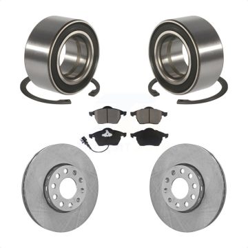 Front Wheel Bearing Disc Brake Rotors And Ceramic Pads Kit For Audi A6 Quattro 100 KBB-124968