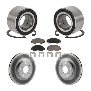 Front Wheel Bearing Coated Disc Brake Rotors And Ceramic Pads Kit For Honda Accord KBB-126670