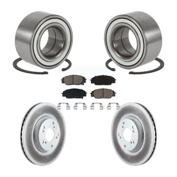 Front Wheel Bearing Coated Disc Brake Rotors And Pads Kit For 2002-2006 Acura RSX Type-S KBB-126673