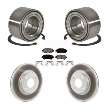 Front Wheel Bearing Coated Disc Brake Rotors And Ceramic Pads Kit For Nissan Kicks Versa KBB-126674