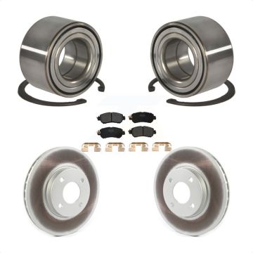 Front Wheel Bearing Coated Disc Brake Rotors And Pads Kit For Nissan Kicks Versa KBB-126699