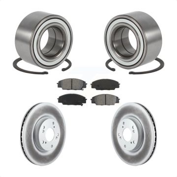 Front Wheel Bearing Coated Disc Brake Rotors And Pads Kit For 2002-2006 Acura RSX Type-S KBB-126718
