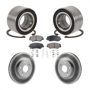 Front Wheel Bearing Coated Brake Rotor And Pad Kit For 2005 Honda Accord Hybrid with 3.0L KBB-126736