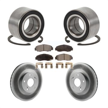 Front Wheel Bearing Coated Disc Brake Rotors And Ceramic Pads Kit For Honda Accord KBB-126737
