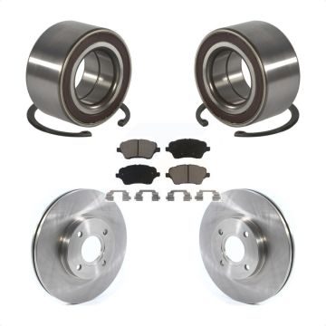Front Wheel Bearing Disc Brake Rotors And Ceramic Pads Kit For 2014-2019 Ford Fiesta ST KBB-126746
