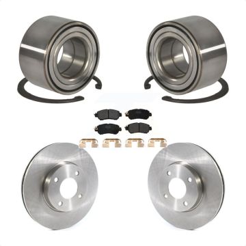 Front Wheel Bearing Disc Brake Rotors And Semi-Metallic Pads Kit For Nissan Kicks Versa KBB-126751