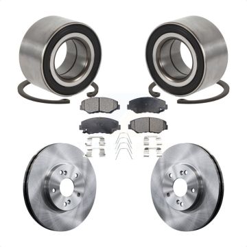 Front Wheel Bearing Disc Brake Rotors And Pads Kit For 2005 Honda Accord Hybrid with 3.0L KBB-126759