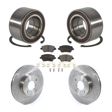 Front Wheel Bearing Disc Brake Rotors And Ceramic Pads Kit For 2014-2019 Ford Fiesta ST KBB-126761