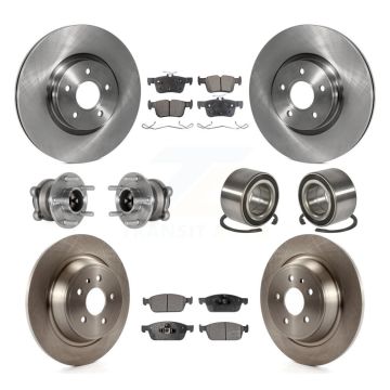 Front Rear Hub Bearings Disc Brake Rotors And Pads Kit (10Pc) For Ford Escape Lincoln MKC KBB-127714