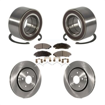 Front Wheel Bearing Disc Brake Rotors And Ceramic Pads Kit For Honda Pilot Acura MDX KBB-128112