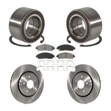 Front Wheel Bearing Disc Brake Rotor And Semi-Metallic Pads Kit For Honda Pilot Acura MDX KBB-128149