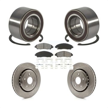 Front Wheel Bearing Disc Brake Rotors And Semi-Metallic Pads Kit For 2014-2016 Acura MDX KBB-128155