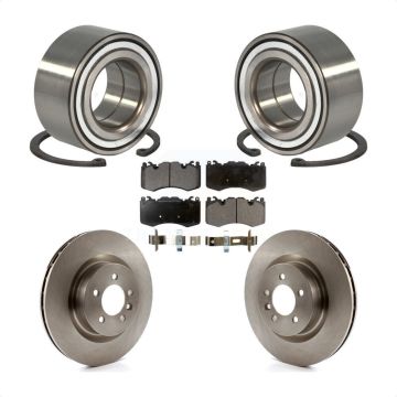 Front Wheel Bearing Disc Brake Rotors And Pads Kit For 2016 Land Rover Range 3.0L KBB-128162