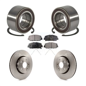 Front Wheel Bearing Disc Brake Rotors And Semi-Metallic Pads Kit For 2013-2018 Acura RDX KBB-128163