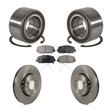 Front Wheel Bearing Disc Brake Rotors And Semi-Metallic Pads Kit For Acura RLX KBB-128165