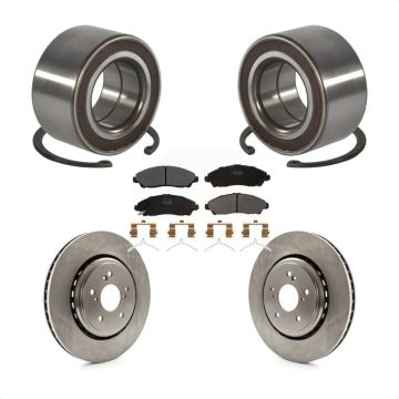 Front Wheel Bearing Disc Brake Rotors And Semi-Metallic Pads Kit For 2014-2016 Acura MDX KBB-128166
