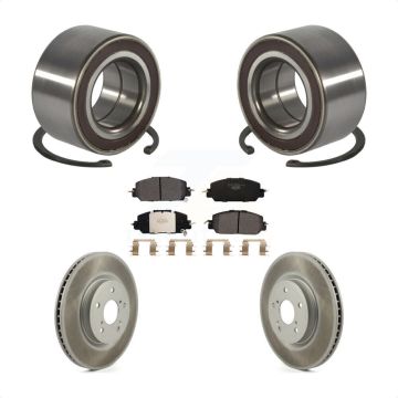 Front Wheel Bearing Coated Disc Brake Rotors And Ceramic Pads Kit For Honda CR-V KBB-128167
