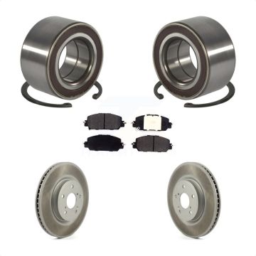 Front Wheel Bearing Coated Disc Brake Rotors And Semi-Metallic Pads Kit For Honda CR-V KBB-128191