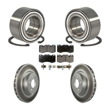Front Wheel Bearing Coated Disc Brake Rotors And Pads Kit For 2016 Land Rover Range 3.0L KBB-128193