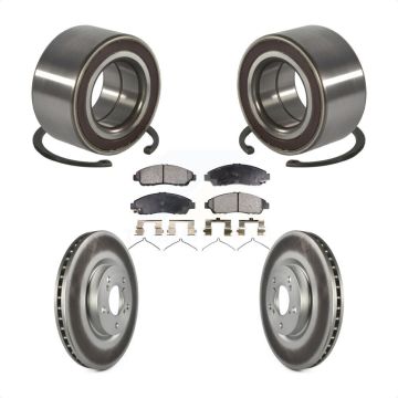 Front Wheel Bearing Coat Brake Rotor Pads Kit For 2014-2020 Acura RLX Sport Hybrid SH-AWD KBB-128194