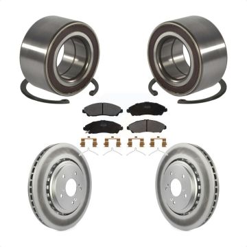 Front Wheel Bearing Coated Disc Brake Rotors And Pads Kit For 2014-2016 Acura MDX KBB-128198