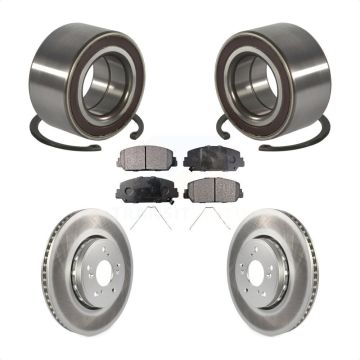 Front Wheel Bearing Coated Disc Brake Rotors And Pads Kit For 2013-2018 Acura RDX KBB-128200