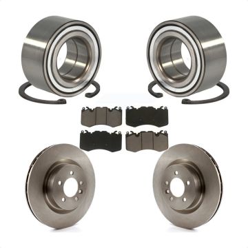 Front Wheel Bearing Disc Brake Rotors And Ceramic Pads Kit For 2016 Land Rover Range 3.0L KBB-128201