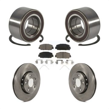 Front Wheel Bearing Disc Brake Rotors And Ceramic Pads Kit For Acura RLX KBB-128203