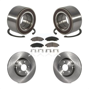 Front Wheel Bearing Disc Brake Rotor Pads Kit For 2014-2020 Acura RLX Sport Hybrid SH-AWD KBB-128204